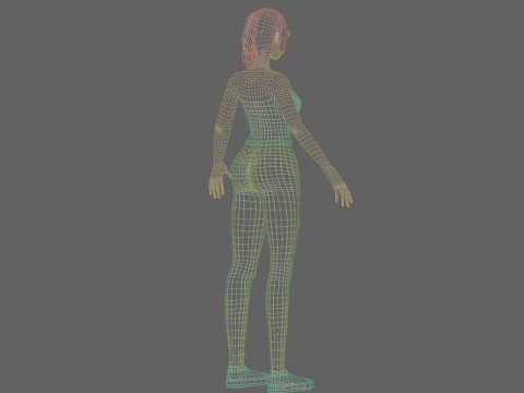 Anime Standard Girl V14740 3D Modell