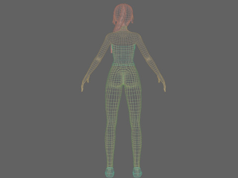 Anime Standard Girl V14740 3D Modell
