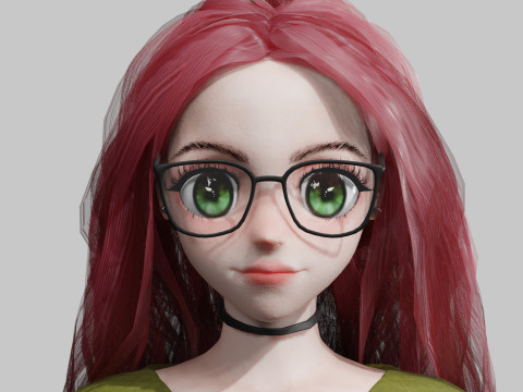 Anime stylized Girl V37335 3D Model