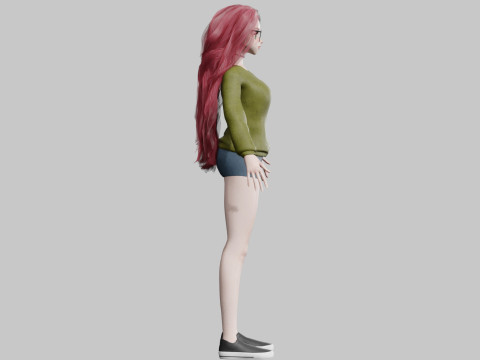 Anime stylized Girl V37335 3D Model