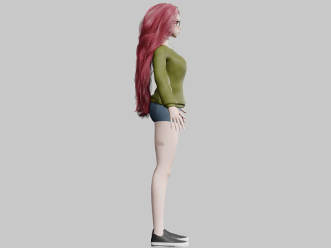 Anime stylized Girl V37335 3D Model