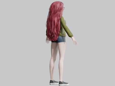 Anime stylized Girl V37335 3D Model
