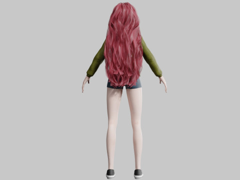 Anime stylized Girl V37335 3D Model