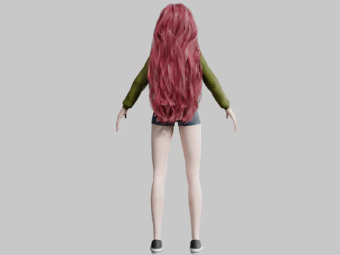 Anime stylized Girl V37335 3D Model