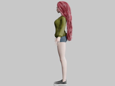Anime stylized Girl V37335 3D Model