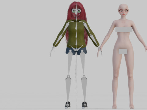 Anime stylized Girl V37335 3D Model
