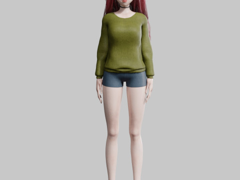 Anime stylized Girl V37335 3D Model