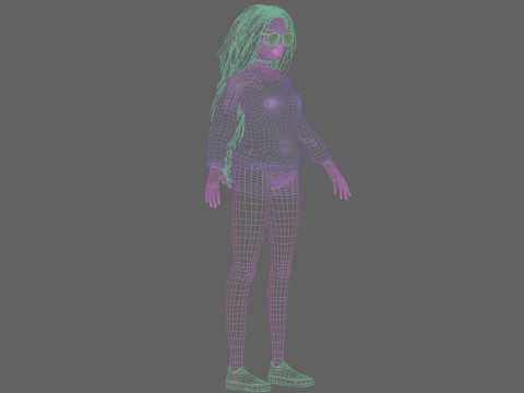 Anime stylized Girl V37335 3D Model