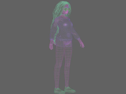 Anime stylized Girl V37335 3D Model