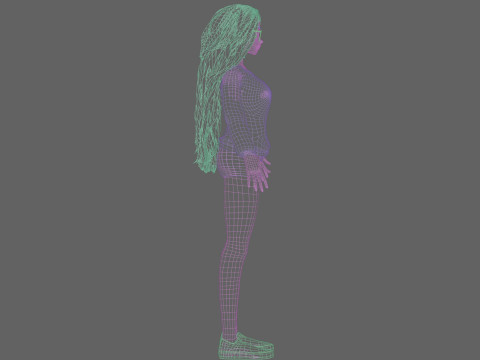 Anime stylized Girl V37335 3D Model