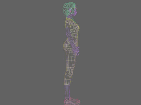 Anime teen Girl V20598 Model 3D