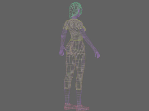 Anime teen Girl V20598 Model 3D