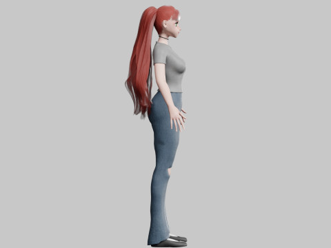 Anime Young Girl V30132 Modelo 3D