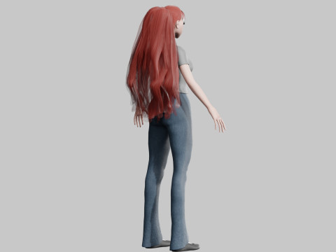 Anime Young Girl V30132 Modelo 3D