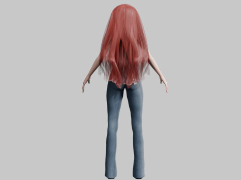 Anime Young Girl V30132 Modelo 3D