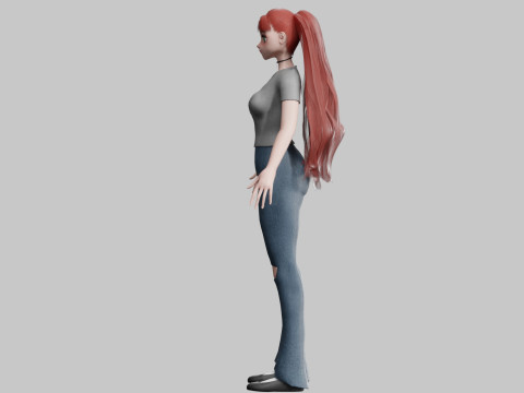 Anime Young Girl V30132 Modelo 3D