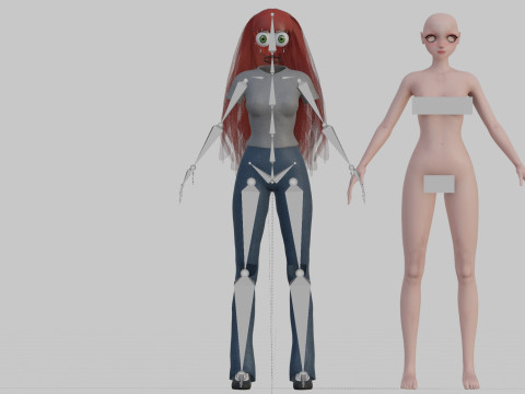 Anime Young Girl V30132 Modelo 3D