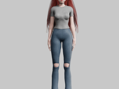 Anime Young Girl V30132 Modelo 3D