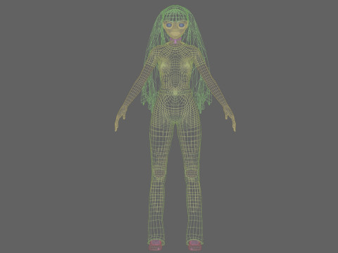 Anime Young Girl V30132 Modelo 3D