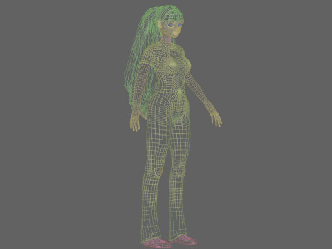 Anime Young Girl V30132 Modelo 3D