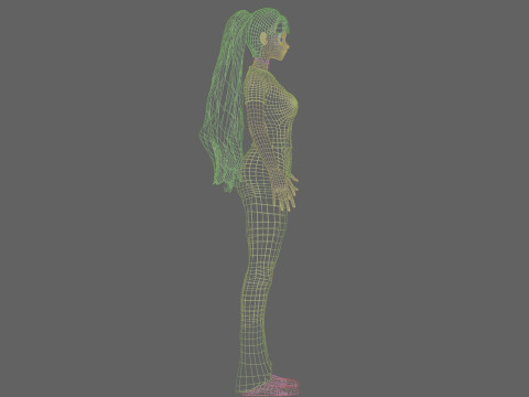 Anime Young Girl V30132 Modelo 3D