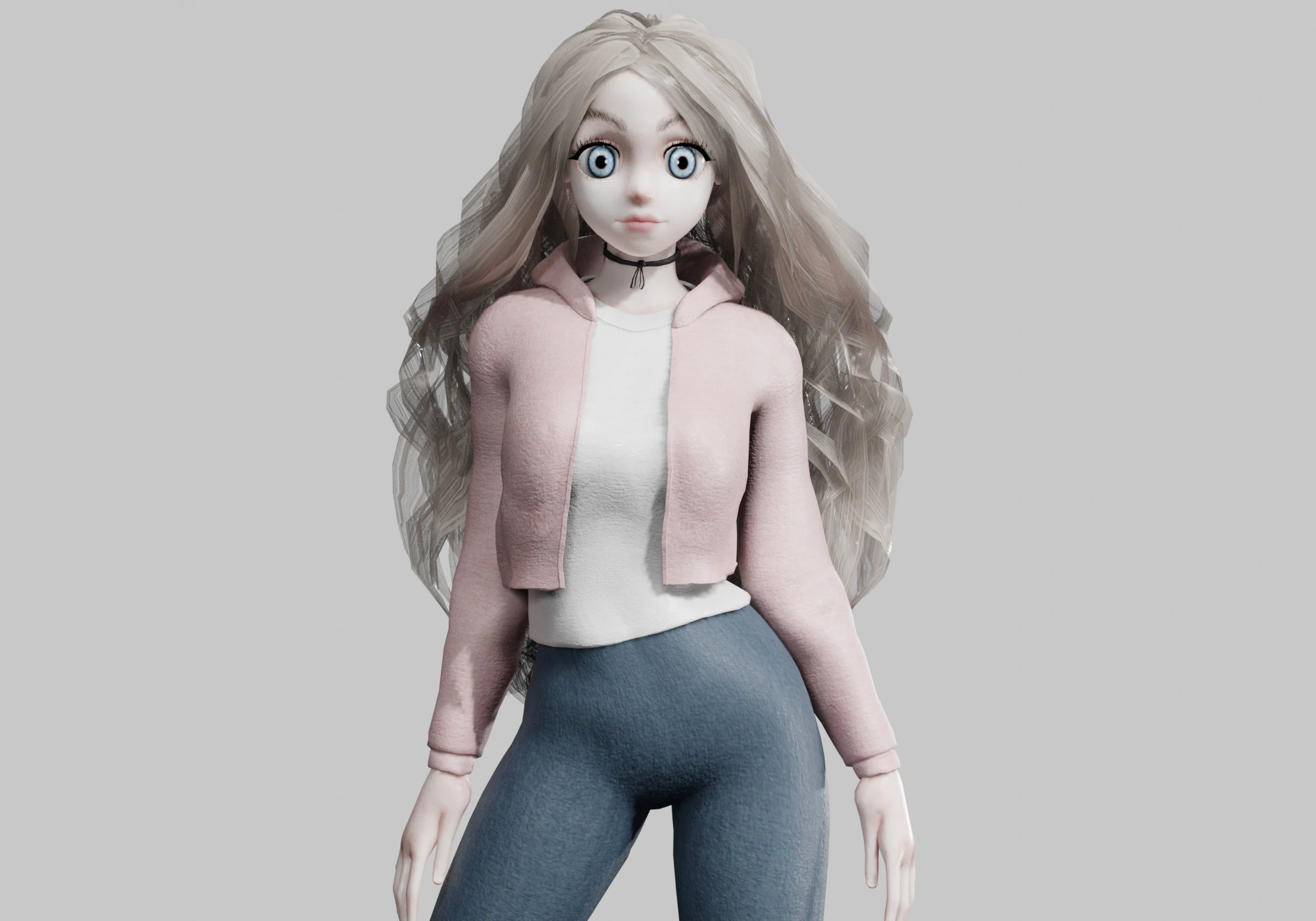 Basic Beautiful Girl V39260 3D Model .c4d .max .obj .3ds .fbx .stl .blend 