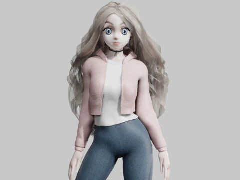 Basic Sch&ouml;nes M&auml;dchen V39260 3D Modell