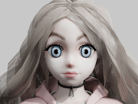 Basic Beautiful Girl V39260 Modello 3D
