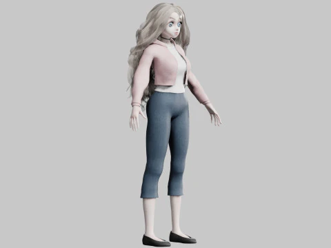 Basic Beautiful Girl V39260 3D Model