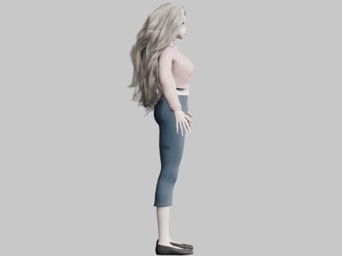 Basic Beautiful Girl V39260 Modello 3D