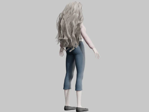 Basic Beautiful Girl V39260 3D Model