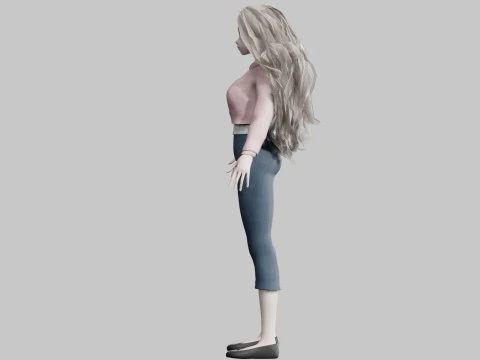 Basic Beautiful Girl V39260 3D Model