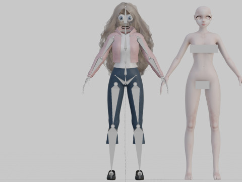 Basic Beautiful Girl V39260 Modello 3D