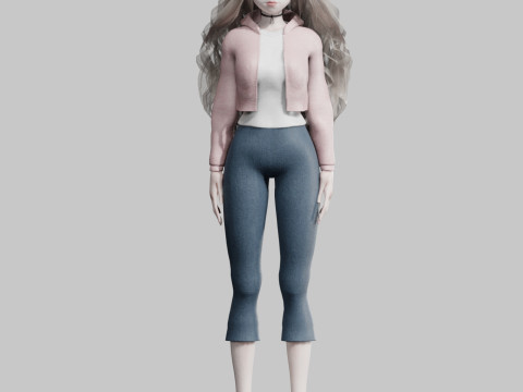 Basic Beautiful Girl V39260 Modello 3D