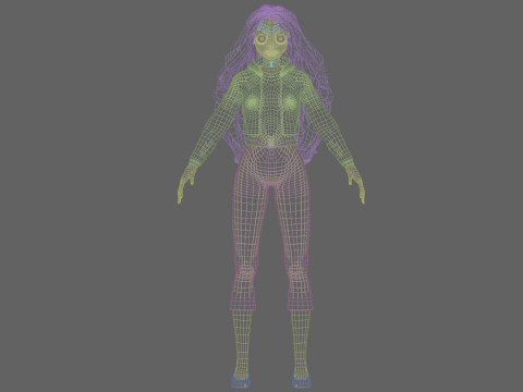 Basic Beautiful Girl V39260 Modello 3D