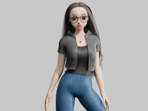 Basic classic Girl V34714 3D Model