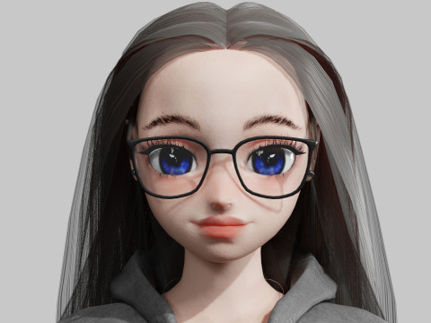 Basic classic Girl V34714 3D 模型