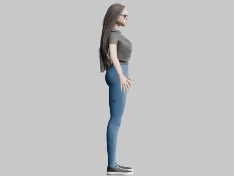 Basic classic Girl V34714 3D Model