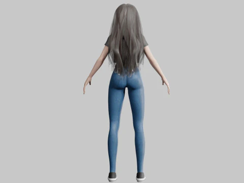 Basic classic Girl V34714 3D Model