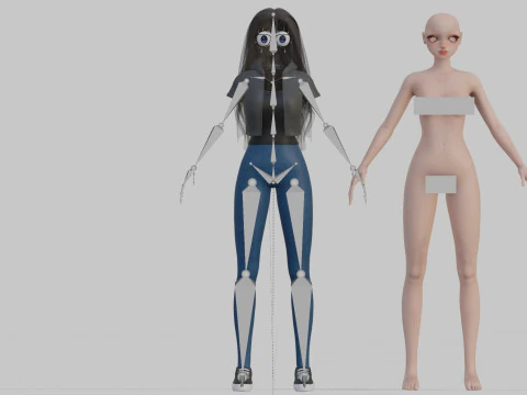Basic classic Girl V34714 3D Model