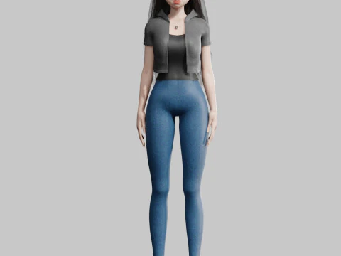 Basic classic Girl V34714 3D Model