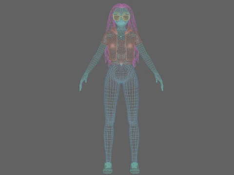 Basic classic Girl V34714 3D Model