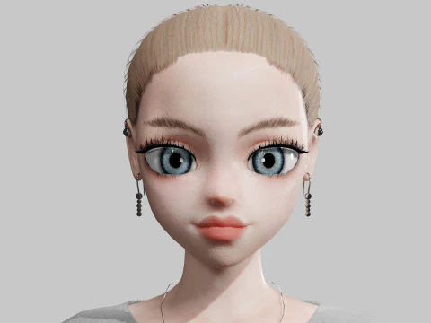 Basic cool Girl V20947 3D Model