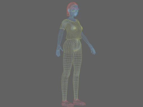 Basic cool Girl V20947 3D Model