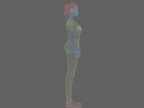 Basic cool Girl V20947 3D Model