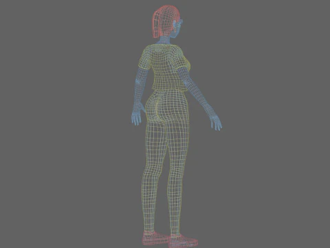 Basic cool Girl V20947 3D Model