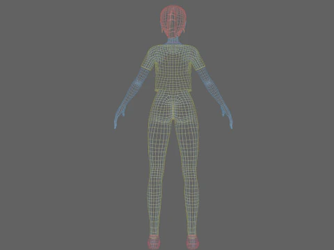 Basic cool Girl V20947 3D Model