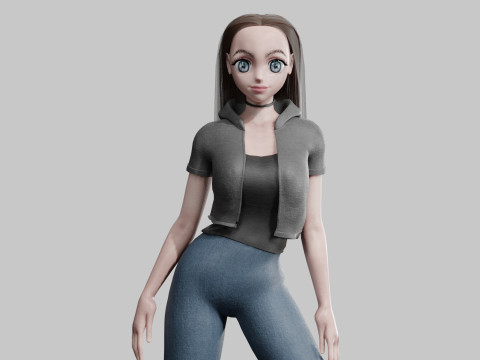 Basic Standard Girl V30735 Modello 3D