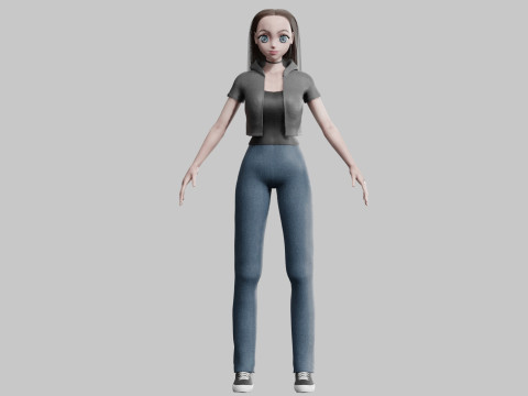 Basic Standard Girl V30735 Modello 3D