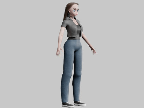Basic Standard Girl V30735 Modello 3D